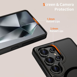 „Tech-Protect MagMat MagSafe“ dėklas, skirtas „Samsung Galaxy S25 Ultra“ – juodas