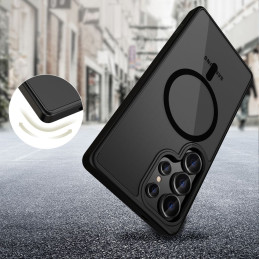 „Tech-Protect MagMat MagSafe“ dėklas, skirtas „Samsung Galaxy S25 Ultra“ – juodas
