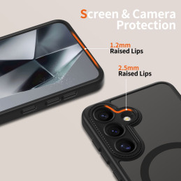 „Tech-Protect MagCam MagSafe“ dėklas, skirtas „Samsung Galaxy S25“ – juodas