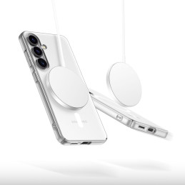 „Tech-Protect MagSlim MagSafe“ dėklas, skirtas „Samsung Galaxy S25“ – skaidrus