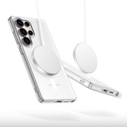 „Tech-Protect MagSlim MagSafe“ dėklas, skirtas „Samsung Galaxy S25 Ultra“ – skaidrus