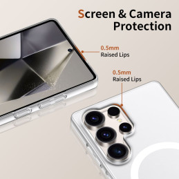 „Tech-Protect MagSlim MagSafe“ dėklas, skirtas „Samsung Galaxy S25 Ultra“ – skaidrus