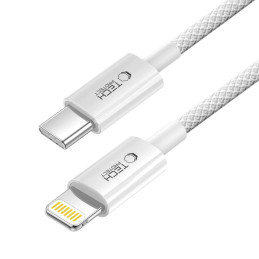 „Tech-Protect UltraBoost USB-C / Lightning PD27W/ 3A“ laidas, 100 cm, pilkas