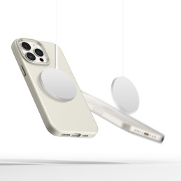 „Tech-Protect“ silikoninis PU dėklas „MagSafe“, skirtas „iPhone 15 Pro Max“ – smėlio spalvos