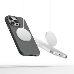 „Tech-Protect“ silikoninis „PUZ MagSafe iPhone 15 Pro Max“ dėklas – pilkas