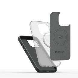 „Tech-Protect“ silikoninis „PUZ MagSafe iPhone 15 Pro Max“ dėklas – pilkas