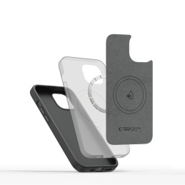 „Tech-Protect“ silikoninis PU dėklas „MagSafe“, skirtas „iPhone 14“ – pilkas