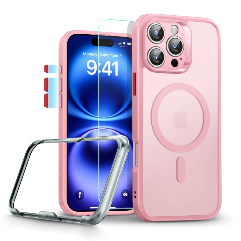 ESR Classic Pro Set Halolock MagSafe dėklas, skirtas iPhone 16 Pro Max – rožinis