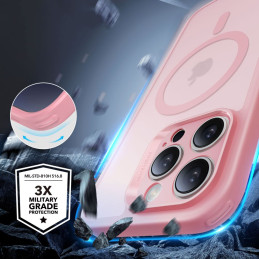 ESR Classic Pro Set Halolock MagSafe dėklas, skirtas iPhone 16 Pro Max – rožinis