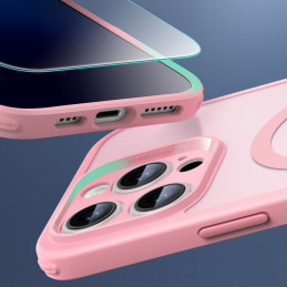 ESR Classic Pro Set Halolock MagSafe dėklas, skirtas iPhone 16 Pro Max – rožinis