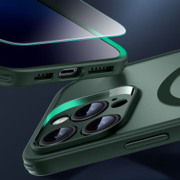 ESR Classic Pro Set Halolock MagSafe iPhone 16 Pro dėklas – žalias