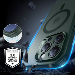 ESR Classic Pro Set Halolock MagSafe dėklas, skirtas iPhone 16 Pro Max – žalias