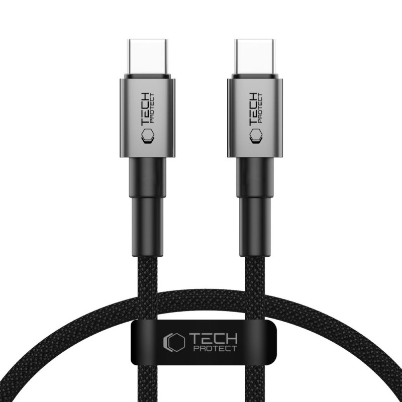 „Tech-Protect UltraBoost DNA USB-C PD60W/ 3A“ laidas, 25 cm, pilkas