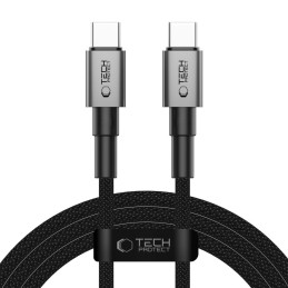 „Tech-Protect UltraBoost DNA USB-C PD100W/ 5A“ laidas, 200 cm, pilkas