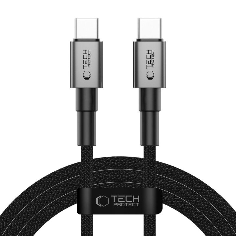 „Tech-Protect UltraBoost DNA USB-C PD100W/ 5A“ laidas, 200 cm, pilkas