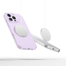 „Tech-Protect“ skysto silikono „MagSafe“ dėklas, skirtas „iPhone 16 Pro Max“ – violetinis