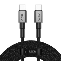 „Tech-Protect UltraBoost DNA USB-C PD100W/ 5A“ laidas, 300 cm, pilkas
