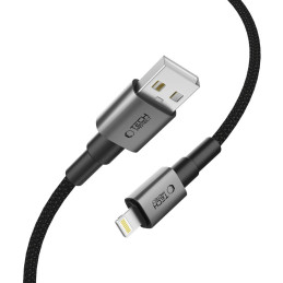 „Tech-Protect UltraBoost DNA“ USB-A / „Lightning“ laidas 15 W / 2,4 A, 200 cm – pilkas