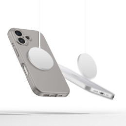 „Tech-Protect“ skysto silikono „MagSafe iPhone 16“ dėklas – pilkas