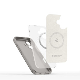 „Tech-Protect“ skysto silikono „MagSafe iPhone 16“ dėklas – pilkas