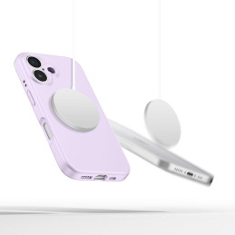 „Tech-Protect“ skysto silikono „MagSafe iPhone 16“ dėklas – violetinis