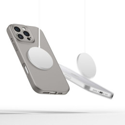 „Tech-Protect“ skysto silikono „MagSafe iPhone 16 Pro“ dėklas – pilkas