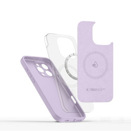 „Tech-Protect“ skysto silikono „MagSafe iPhone 16 Pro“ dėklas – violetinis