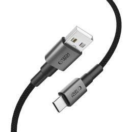 „Tech-Protect Ultraboost DNA“ USB-A / USB-C laidas 15 W / 3 A, 300 cm – pilkas