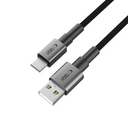 „Tech-Protect Ultraboost DNA“ USB-A / USB-C laidas 15 W / 3 A, 300 cm – pilkas