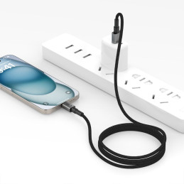 „Tech-Protect Ultraboost DNA“ USB-A / USB-C laidas 15 W / 3 A, 300 cm – pilkas
