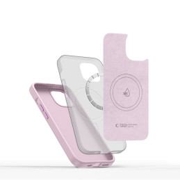 „Tech-Protect“ silikoninis PU „MagSafe“ iPhone 15 dėklas – rožinis