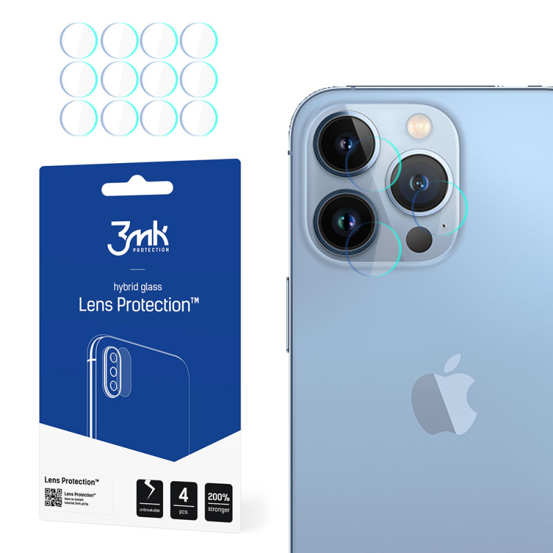 3mk Lens Protection™ hibridinis fotoaparato stiklas, skirtas iPhone 13 Pro Max