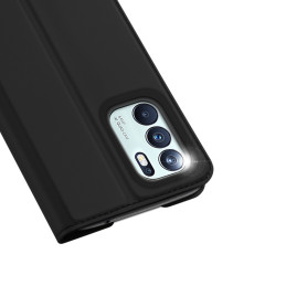 Dux Ducis Skin Pro dėklo dėklo dangtelis su atvartu, skirtas Oppo Reno6 4G juodas