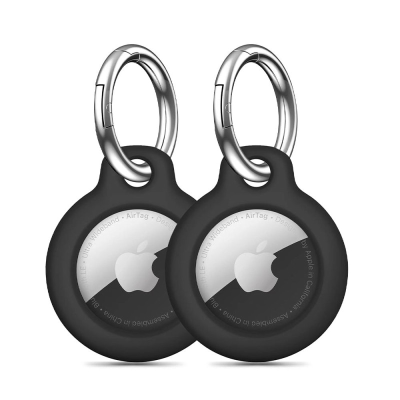 „Tech-Protect Rough“ dviejų dėklų pakuotė, skirta „Apple AirTag“ – juoda