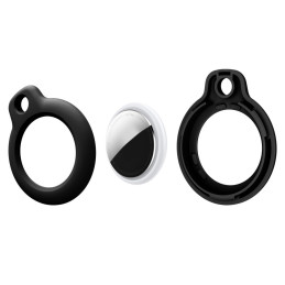 „Tech-Protect Rough“ dviejų dėklų pakuotė, skirta „Apple AirTag“ – juoda