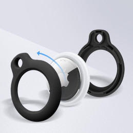 „Tech-Protect Rough“ dviejų dėklų pakuotė, skirta „Apple AirTag“ – juoda