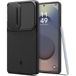 „Spigen Optic Armor“ dėklas, skirtas „Samsung Galaxy S25 Ultra“ – juodas
