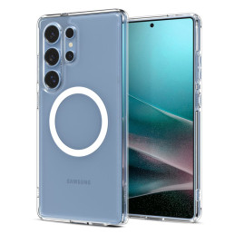 „Spigen Ultra Hybrid Mag“ dėklas, skirtas „Samsung Galaxy S25 Ultra“ – skaidrus