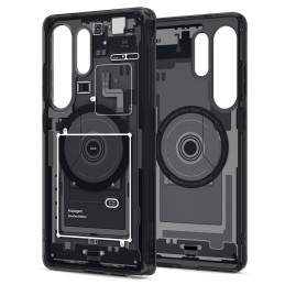 „Spigen Ultra Hybrid Mag“ dėklas, skirtas „Samsung Galaxy S25 Ultra Zero One“, juodas