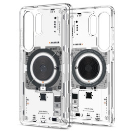 „Spigen Ultra Hybrid Mag“ dėklas, skirtas „Samsung Galaxy S25 Ultra Neo One“ – skaidrus