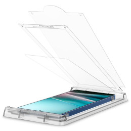 „Spigen Elite Shield EZ FIT“ hibridinis stiklas, skirtas „Samsung Galaxy S25 Ultra“ - skaidrus