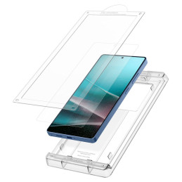 „Spigen Elite Shield EZ FIT“ hibridinis stiklas, skirtas „Samsung Galaxy S25 Ultra“ - skaidrus