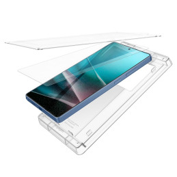 „Spigen Elite Shield EZ FIT“ hibridinis stiklas, skirtas „Samsung Galaxy S25 Ultra“ - skaidrus