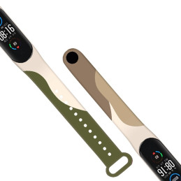 Dirželis Moro apyrankė, skirta Xiaomi Mi Band 4 / Mi Band 3 Silikoninio dirželio laikrodžio apyrankės modelis 3