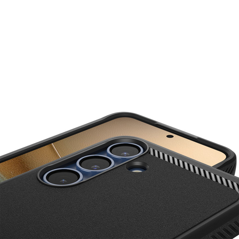 „Spigen Rugged Armor Mag MagSafe“ dėklas, skirtas „Samsung Galaxy S25“ – matinės juodos spalvos