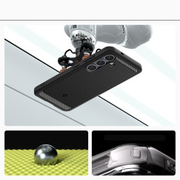„Spigen Rugged Armor Mag MagSafe“ dėklas, skirtas „Samsung Galaxy S25“ – matinės juodos spalvos