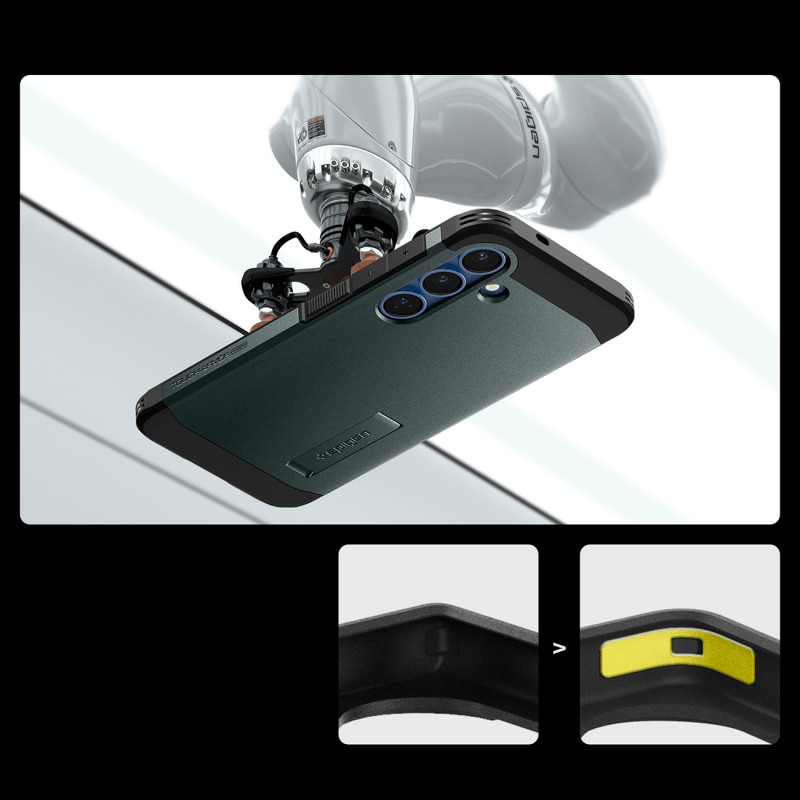 „Spigen Tough Armor MagSafe“ dėklas, skirtas „Samsung Galaxy S25+“ – žalias