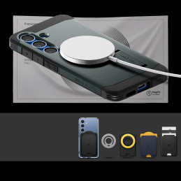 „Spigen Tough Armor MagSafe“ dėklas, skirtas „Samsung Galaxy S25+“ – žalias