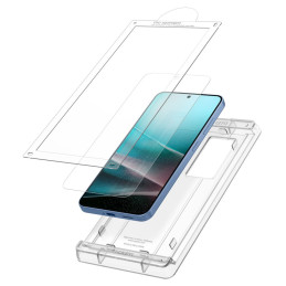 „Spigen ELITE SHIELD EZ FIT“ hibridinis stiklas, skirtas „Samsung Galaxy S25+“ - skaidrus