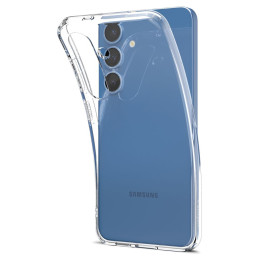 „Spigen“ skystųjų kristalų dėklas, skirtas „Samsung Galaxy S25“ – skaidrus
